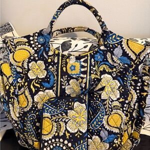 Vera Bradley tote and matching wallet in the retired “Ellie Blue” pattern.